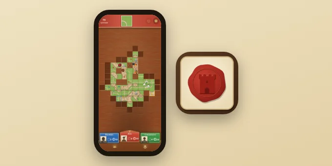 Una partida en un teléfono y el icono del juego en la pantalla de inicio